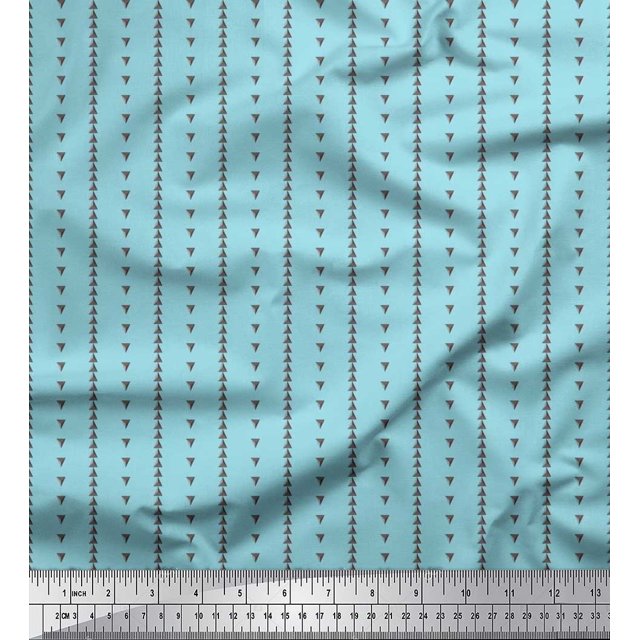 Soimoi Cotton Jersey Fabric Triangle Shirting Decor Fabric Printed Yard 58 Inch Wide