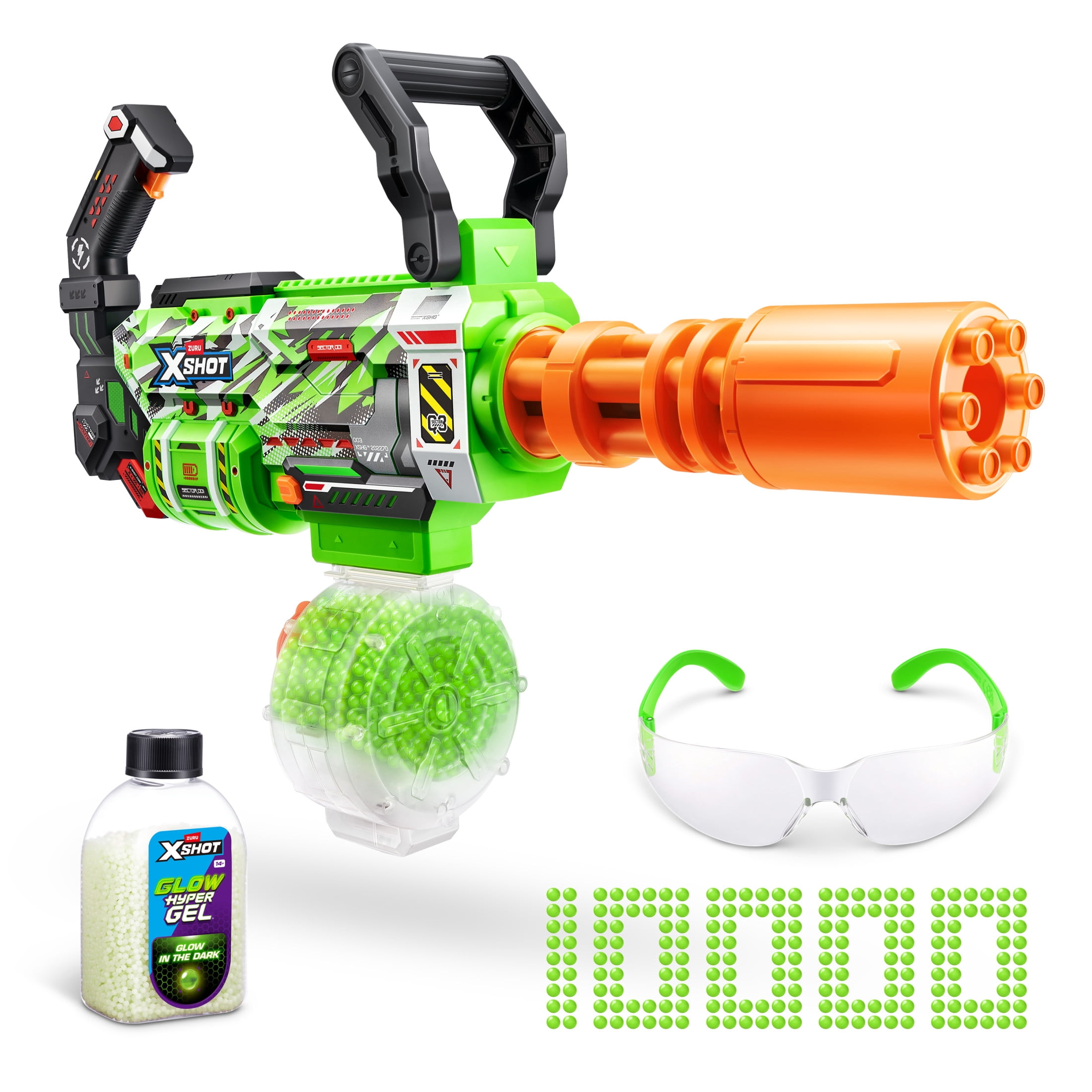 フェイスジェル・ゲル shsts XSHOT Hyper Gel Glow Motorized Gatling Blaster with 10,000 Gel