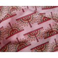 thumbnail image 4 of oneOone Silk Tabby Fabric Floral Block Print Fabric By The Yard 42 Inch Wide, 4 of 4
