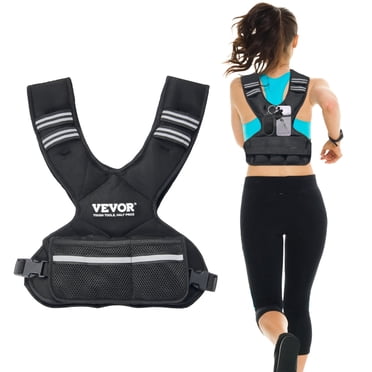 VEVOR Gilet Lesté Ajustable 11-20 Lb pour Hommes Femmes Entraînement de Force Course
