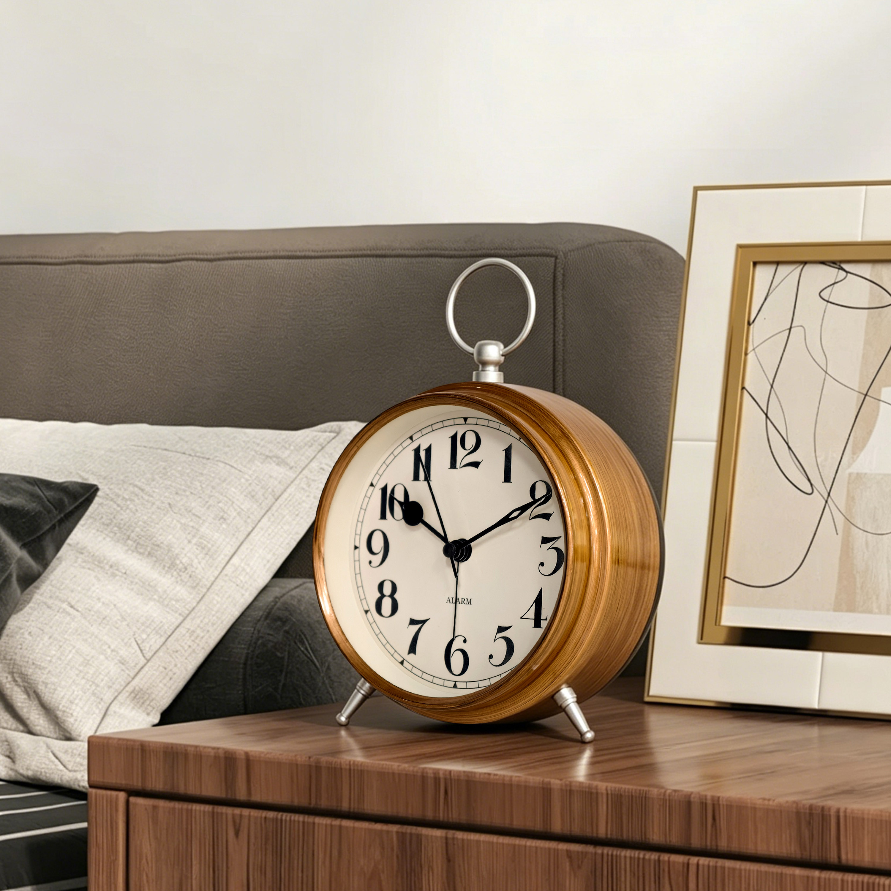 MONTRE DE GOUSSET CUIVRÉE EN HORLOGE DE TABLE