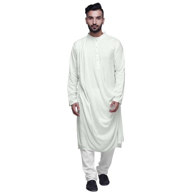 Atasi Solid Mens Kurta Cowl Drape Rayon Slub Festive Clothing Wear