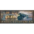 thumbnail image 1 of Thomas Kinkade All Aboard for Christmas 12" x 30" Wood Sign, 1 of 1