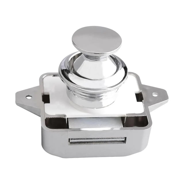 Camper Car Push Lock Keyless RV Push Cabinet Locks Metal Boat Cabinet Cupboard Push Button Compartment Latch Catches Locks
