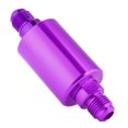 thumbnail image 2 of Filtre à Carburant en Aluminium de Haute Qualité Universel Voiture Modification Auto AN6 Violet, 2 of 9
