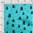 thumbnail image 2 of oneOone Tissu Popeline Coton Rouge Arbre de Noël Matériel de Robe Tissu Imprimé Tissu au Mètre 56 Pouces de Large, 2 of 4