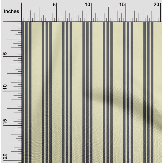 oneOone Tissu Polyester Lycra à Rayures Verticales BTY 56 Pouces de Large