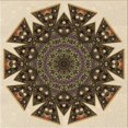 thumbnail image 1 of Ahgly Company Machine Washable Indoor Square Transitional Bakers Brown Area Rugs, 4' Square, 1 of 7