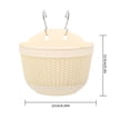 thumbnail image 4 of Pot de Plante Suspendu au Mur en Rotin Imitation, Panier de Clôture Semi-Circulaire en Résine pour Balcon, Jardin, Intérieur, 4 of 7