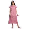 thumbnail image 1 of Moomaya Robe de Nuit en Coton Unie pour Femmes à Manches Courtes, 1 of 6