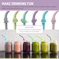 thumbnail image 3 of Melii Silicone Animal Straws with Cleaning Brush, 3 of 6