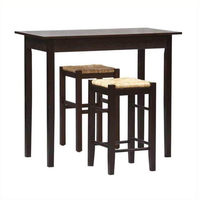 Riverbay Furniture Ensemble de Pub 3 Pcs en Espresso