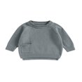 thumbnail image 1 of Pull Tricoté pour Bébé Manches Longues avec Poche Automne Tricoté pour Filles Garçons, 1 of 7