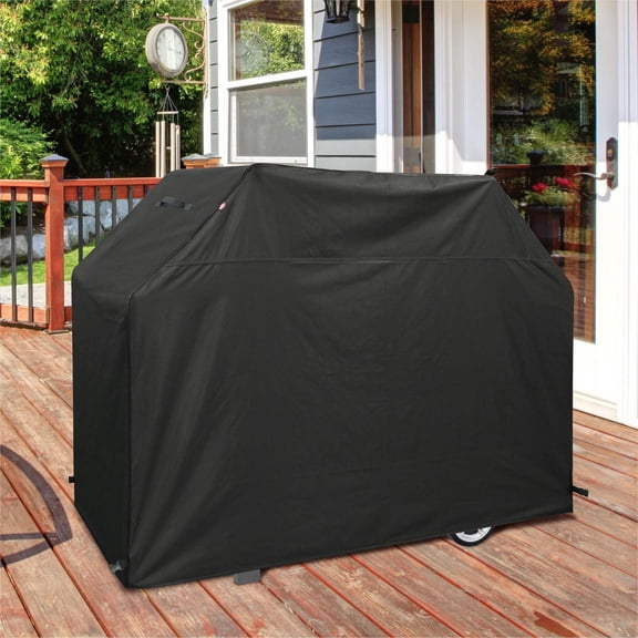 Housse Expert Grill 60", tissu résistant à l'abrasion et à l'eau, PVC noir. Convient à la plupart des barbecues à 3 ou 4 brûleurs. Dimensions : 60 po (L) x 18 po (P) x 43 po (H).