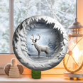 thumbnail image 4 of Bdday Décorations de Noël Renne en Acrylique Rond Panneau Suspendu Décorations Murales Festives, 4 of 6