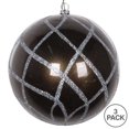 thumbnail image 2 of Vickerman MT198187D Ornement en Filet Pailleté Étain 4.75 Po - 3 par Sac, 2 of 3