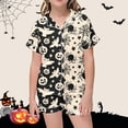 thumbnail image 2 of WEAIXIMIUNG Children's Leisure Printed Button Collar Short Sleeved Top Shorts Pajama Set 4-5 Years, 2 of 4