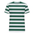 thumbnail image 3 of Pitauce T-Shirt à Manches Courtes Rayé pour Homme Col Ras du Cou Haut Basique Chemise Décontractée de Travail, 3 of 4