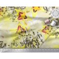 thumbnail image 2 of Soimoi Velvet Fabric Texture & Lily Flower Printed Fabric 1 Yard 58 Inch Wide, 2 of 3