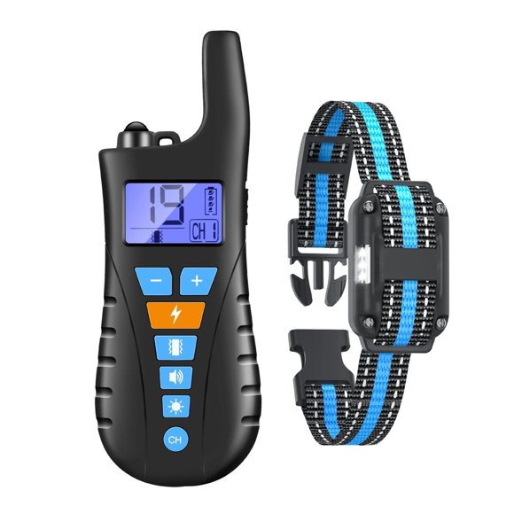 Automatic Anti Bark Dog Training Collar, 2 in 1 Device with Long Range Remote for All Breeds
