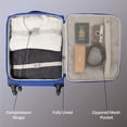 thumbnail image 4 of Jetstream® 2-Piece Softside Luggage Set – 28" Large Spinner Checked Suitcase and 20" Carry-On Spinner Luggage, 4 of 10