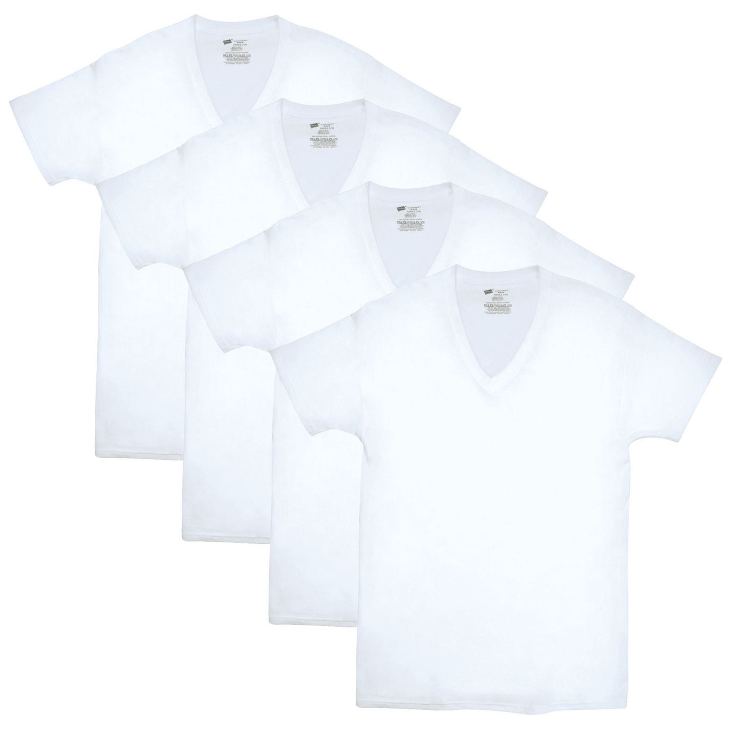T-shirts Col V Sans Etiquette pour Hommes Hanes - ComfortSoft
