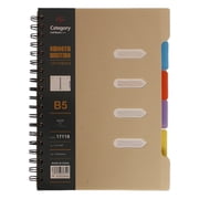 ZTTD 4 Subject Notebook 7.5 x 10 Large Spiral Notebook with Dividers Office Notebooks for Work Multi Subject Notebook with 4 Tabs Professional Organizer Notebooks for Note Taking
