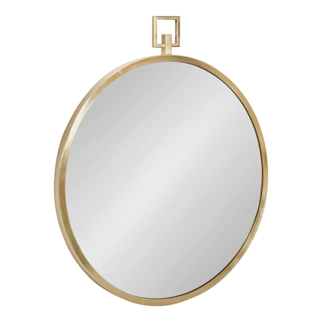 Kate and Laurel Tabb Round Framed Mirror, Gold 24x28