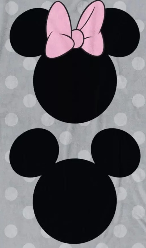 Minnie et Mickey Mouse Jeté Polaire en Peluche