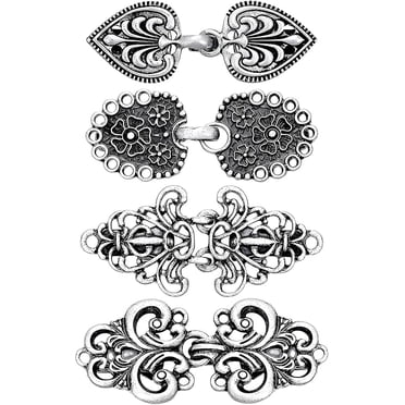 ZYNERY 4 Pcs Pinces à Broche pour Chandail, Pinces à Broche Vintage en Alliage pour Femmes, Pinces pour Cape et Châle