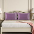 thumbnail image 2 of PiccoCasa 2 Pcs Satin Pillowcase Zippered Silky Sateen, Standard Mauve, 2 of 9