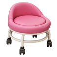thumbnail image 1 of Abbracc Low Rolling Seat Pulley Stool Pedicure Stool Roller Seat Short Stool for Library pink, 1 of 9