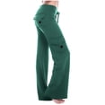 thumbnail image 2 of Timegard Womens Pants Workout Comfy High Waist Wide Leg Trousers Straight Solid Colar Pants with Button Pocket, 2 of 7