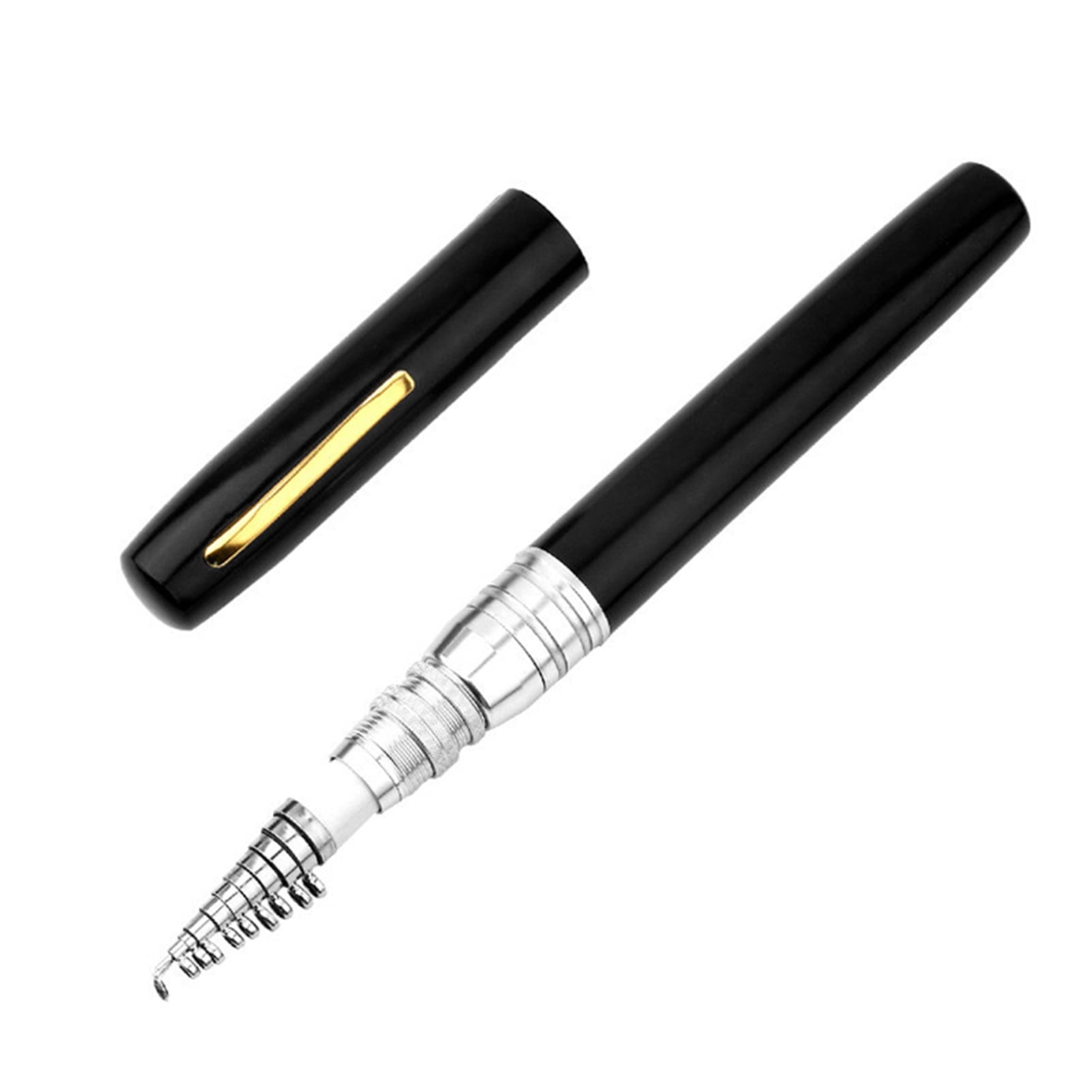 2.4M Telescopic Pen Shape Fishing Rod Portable Aluminum Alloy Fishing Rod Sea Rod Rock Fishing Pole Boat Fishing Rod