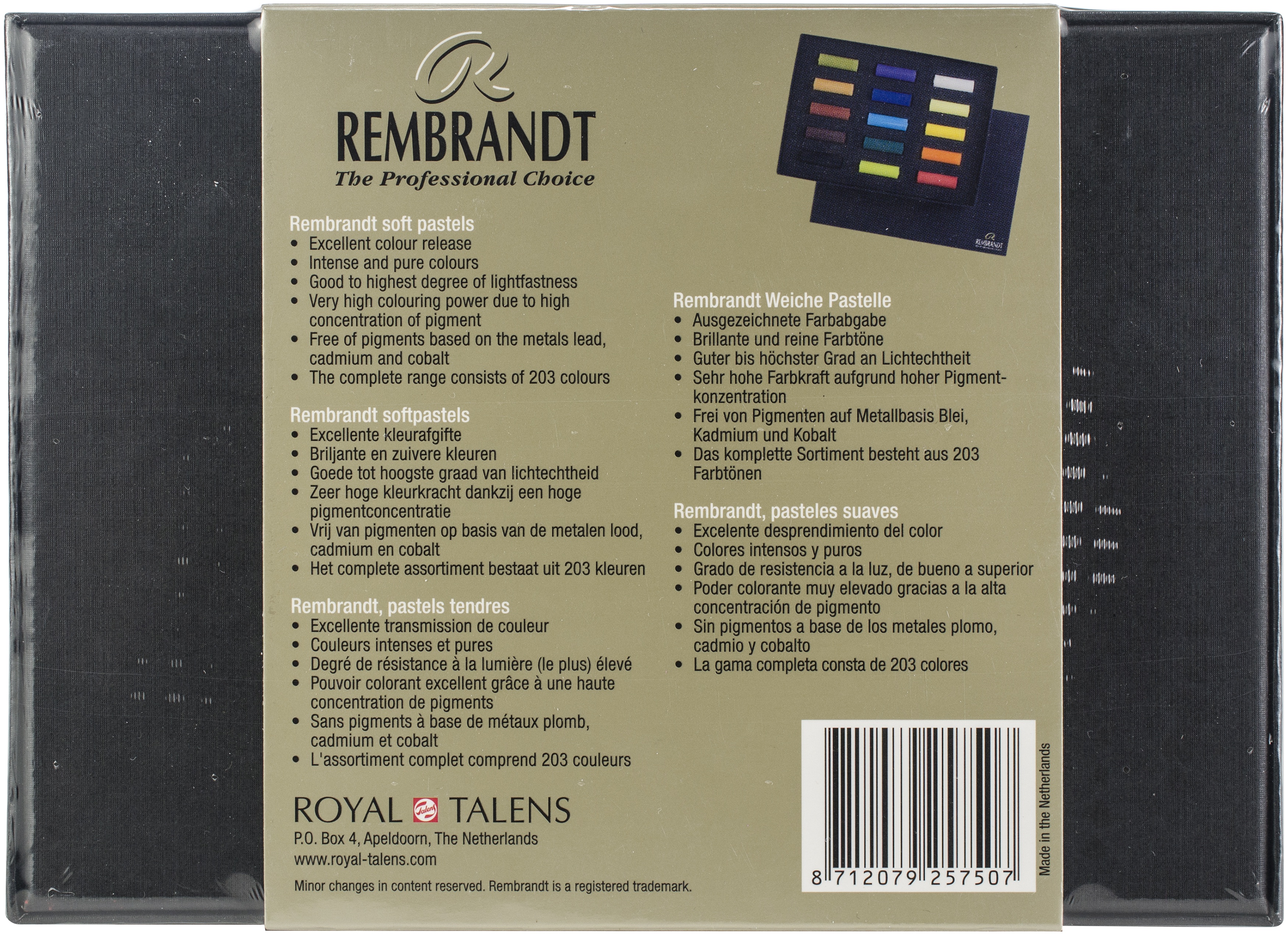 Rembrandt Half Stick Soft Pastels Set 15/Pkg-General Selection-31823108