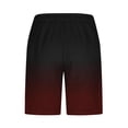 thumbnail image 3 of RKSTN Swim Shorts for Mens Gradient Print Ultra Plus Size Color Blocking Elastic Waist Drawstring Casual Versatile Beach Vacation Board Shorts with Pockets, 3 of 4