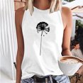 thumbnail image 2 of Birdeem Débardeur Ajusté à Imprimé Pissenlits pour Femmes, Col Rond, Sans Manches, à Blocs, Tunique, T-Shirt, Hauts, 2 of 6