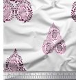thumbnail image 1 of Soimoi Polyester Crepe Fabric Leaves & Paisley Block Print Fabric by The Yard 52 Inch Wide, 1 of 3