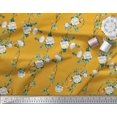 thumbnail image 2 of Soimoi Polyester Crepe Fabric Leaves & Peony Floral Decor Fabric Printed Yard 42 Inch Wide, 2 of 5