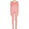 thumbnail image 1 of LAVRA Womens Microfiber Long Johns Thermal Underwear Two Piece Set -Large-Light Pink, 1 of 2