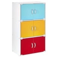 thumbnail image 1 of Hodedah Armoire de Rangement Polyvalente pour la Maison/le Bureau à 6 Portes Fermées, Rainbow, 1 of 7