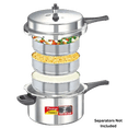 thumbnail image 5 of Prestige Popular Plus Virgin Aluminium Pressure Cooker, 6.5L, Silver, 5 of 5