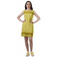 thumbnail image 2 of Moomaya Printed Women Back Slit Dress Sleeveless Scoop Neck Mini Shift Dress, 2 of 4