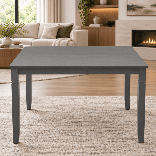 K Living Jenny Solid Wood Dining Table in Grey - Walmart.ca