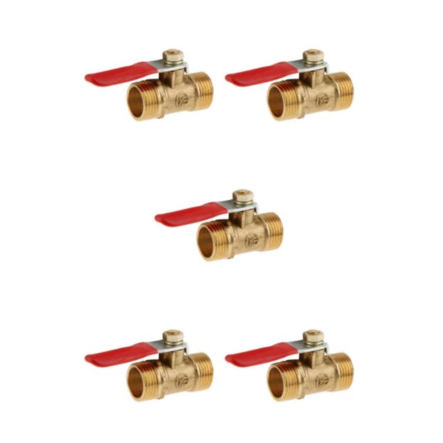 ZheElen Versatile Threaded Brass Ball Valve for Multiple Uses MM 16mm Red 5Set