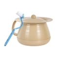 thumbnail image 1 of Milaget Portable Spittoon Bedside Urinal Portable Handle Multifunction with Brush Toilet Yellow apricot, 1 of 9