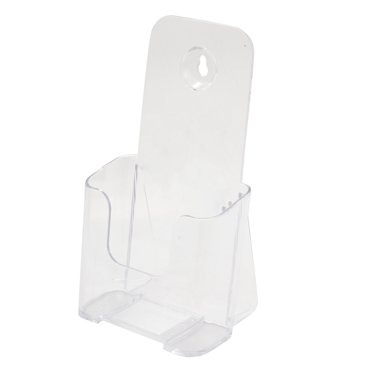 Lot de 12 Supports de Brochure Trifold Premium 4 Pouces de Large, Support de Brochure en Plastique Montage Mural Organisateur de Comptoir Transparent