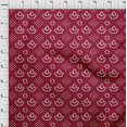 thumbnail image 3 of oneOone Georgette Viscose Carmin Rouge Tissu Ethnique Bandhani Robe Tissu Tissu Imprimé par la Cour 42 Pouces de Large, 3 of 4