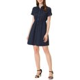 thumbnail image 2 of INSPIRE CHIC Robe d'Été Décontractée pour Femme à Boutons devant à Manches Courtes G Bleu Foncé, 2 of 6