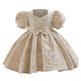 thumbnail image 4 of Robes pour Filles Robes de Demoiselle d'Honneur pour Bébés Filles Robes de Fête Robe de Concours à Manches Bouffantes avec Nœud Papillon, 4 of 4